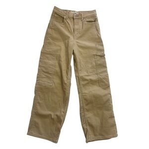 Levi's High-Waisted Wide-Leg Crop Cargo Pants - Tan - Size 24